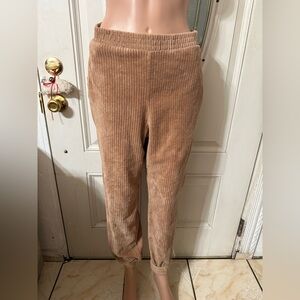 Women’s high waist  ribbed pants size L